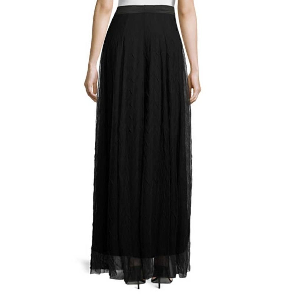 NIC + ZOE NWT MAXI ZIG ZAG TULLE SKIRT SIZE SMALL TAUPE